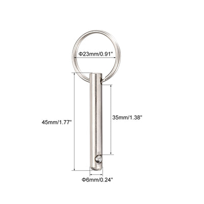 Harfington Quick Release Pin Marine Hardware for Boat Bimini Top Deck Hinge 2Pcs