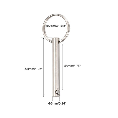 Harfington Quick Release Pin Marine Hardware for Boat Bimini Top Deck Hinge 2Pcs