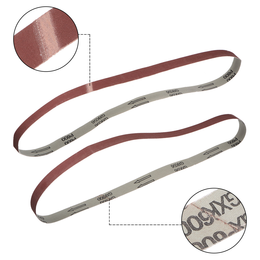 Harfington 1 x 42 Inch Sanding Belt 600 Grit Sand Belts for Belt Sander 3pcs