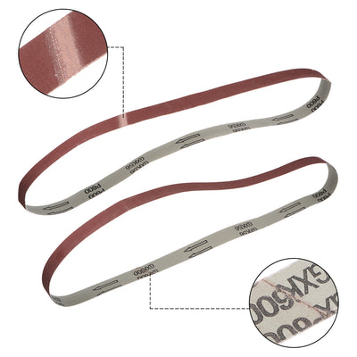 Harfington 1 x 42 Inch Sanding Belt 600 Grit Sand Belts for Belt Sander 3pcs