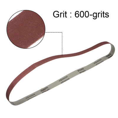 Harfington 1 x 42 Inch Sanding Belt 600 Grit Sand Belts for Belt Sander 3pcs