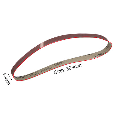Harfington 1 x 30 Inch Sanding Belt 1000 Grit Sand Belts for Belt Sander 5pcs