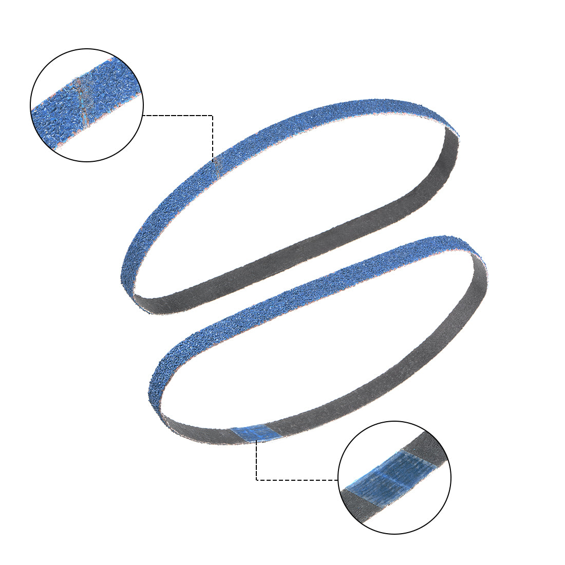 Harfington 1/2-inch x 18.5-inch Sanding Belt 40 Grit Zirconia Sand Belts 2pcs