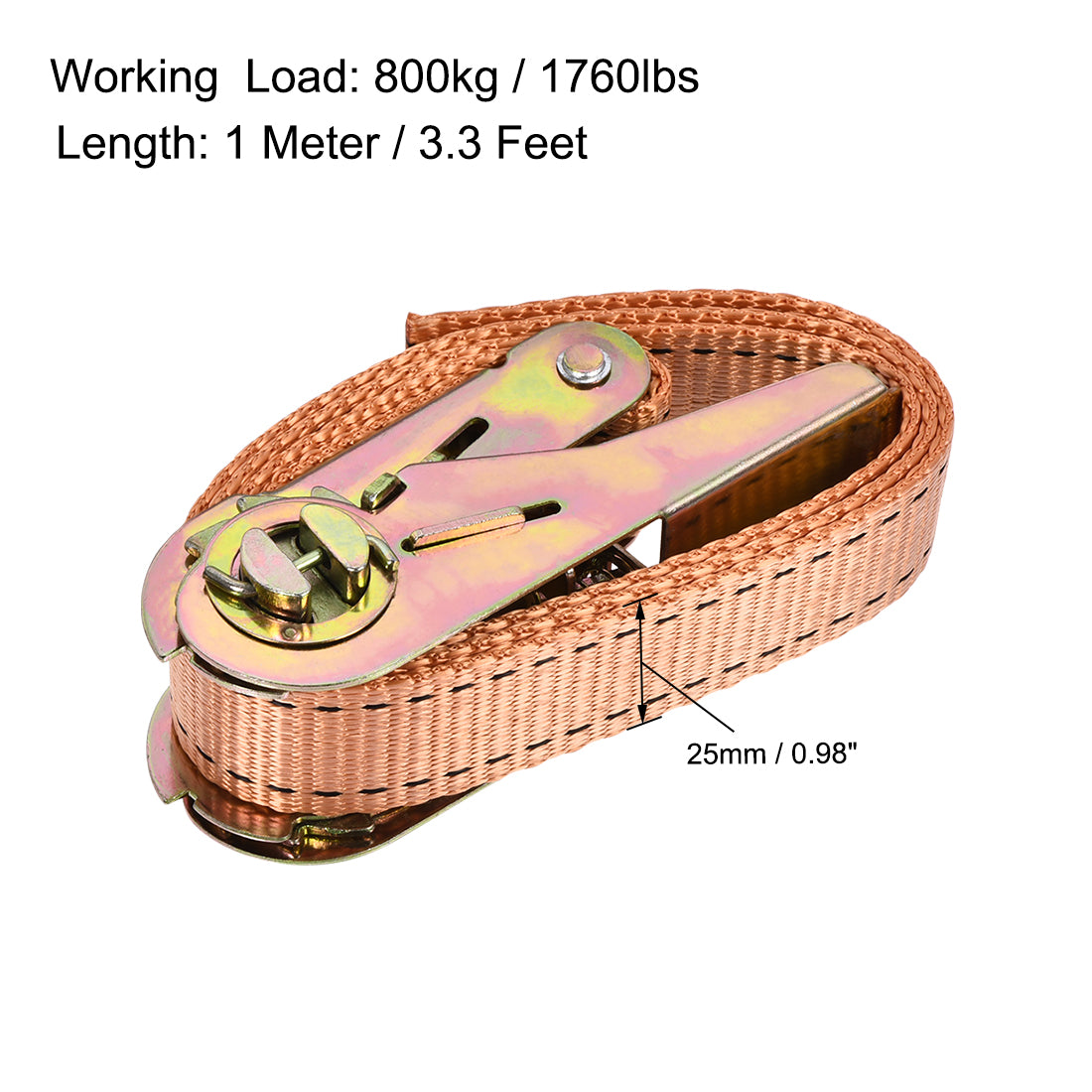 Harfington Ratchet Tie Down Lashing Strap Kg Load Cap for Moving Cargo, Pack of 2