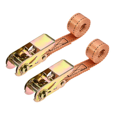 Harfington Ratchet Tie Down Lashing Strap Kg Load Cap for Moving Cargo, Pack of 2