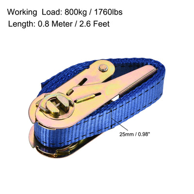 Harfington Ratchet Tie Down Lashing Strap Kg Load Cap for Moving Cargo, Pack of 1