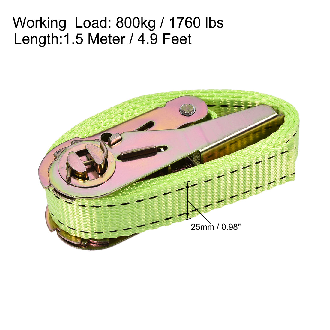 Harfington Ratchet Tie Down Lashing Strap for Moving Cargo, Pack of 2