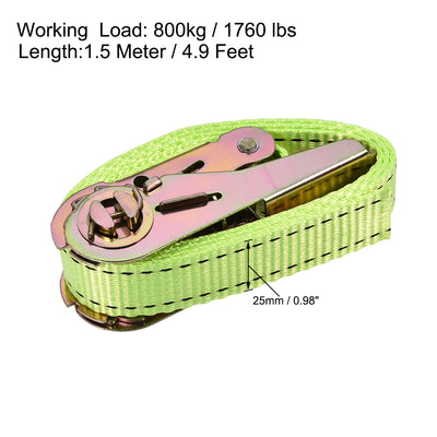 Harfington Ratchet Tie Down Lashing Strap for Moving Cargo, Pack of 2