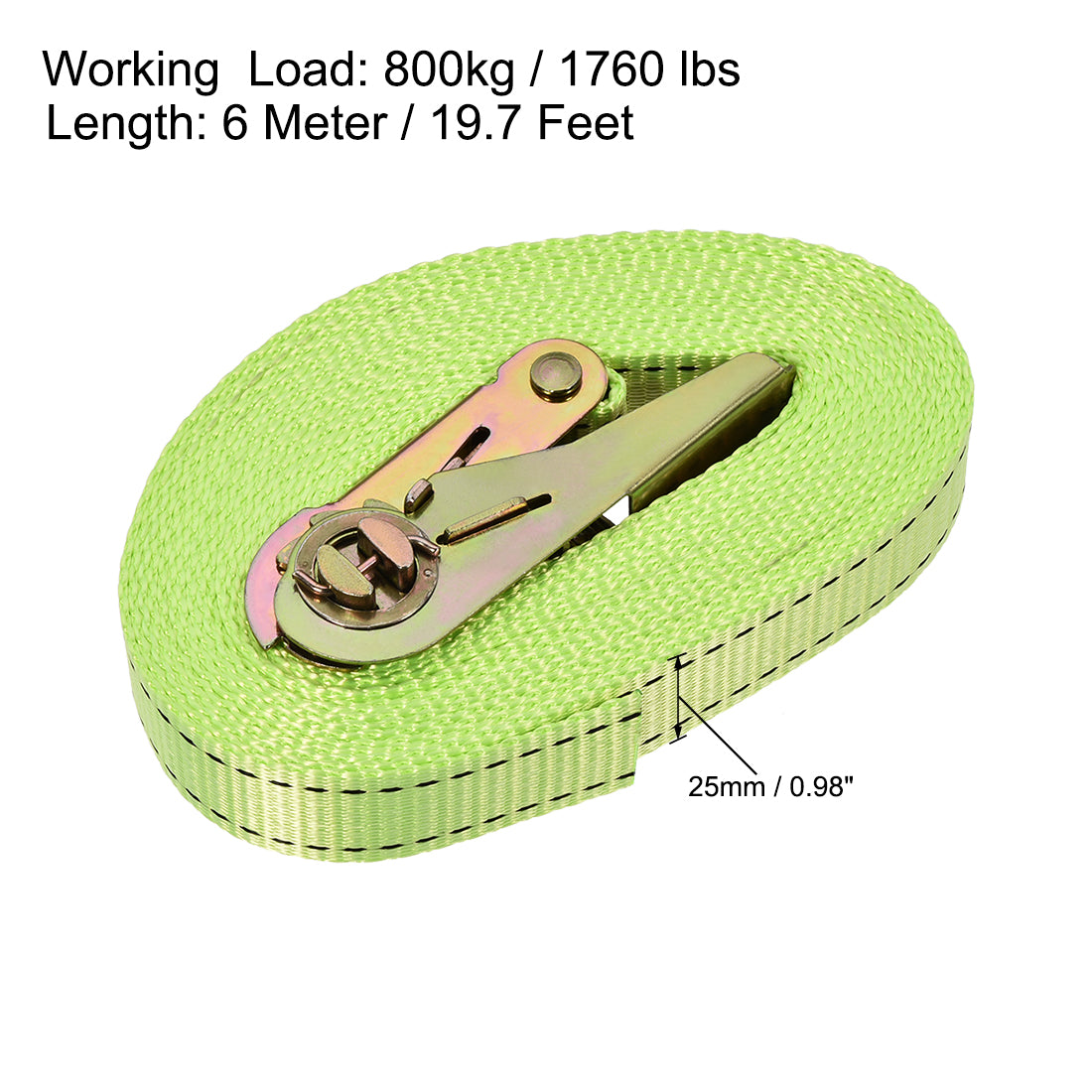 Harfington Ratchet Tie Down Lashing Strap for Moving Cargo, Pack of 1