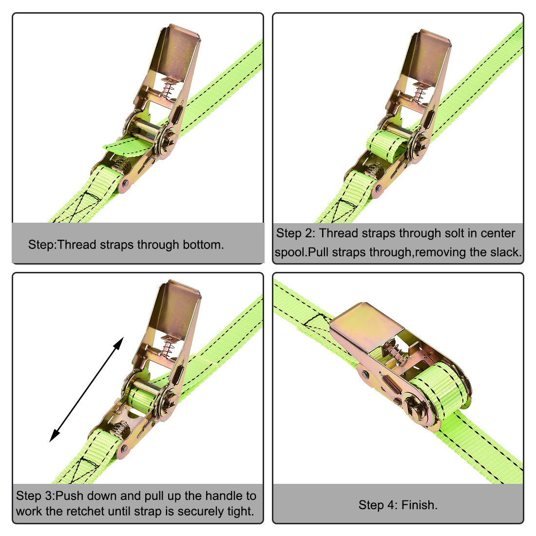 Harfington Ratchet Tie Down Lashing Strap for Moving Cargo, Pack of 1