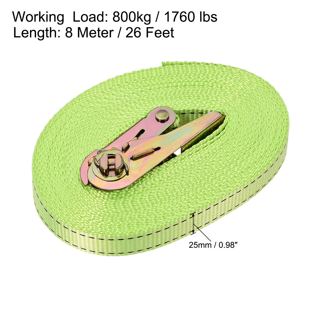 Harfington Ratchet Tie Down Lashing Strap Kg Load Cap for Moving Cargo, Pack of 1