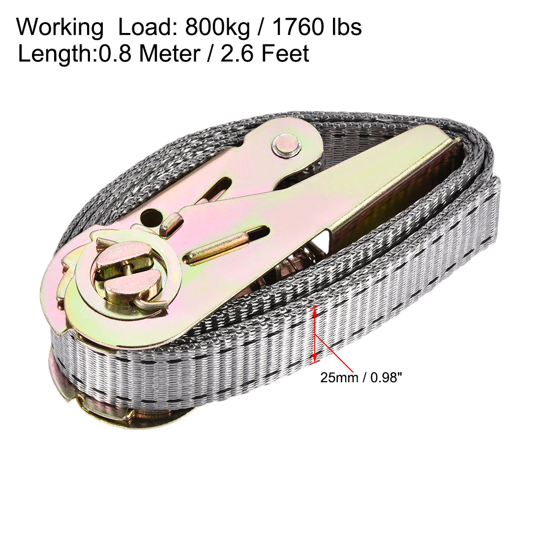 Harfington Ratchet Tie Down Lashing Strap for Moving Cargo, Pack of 2