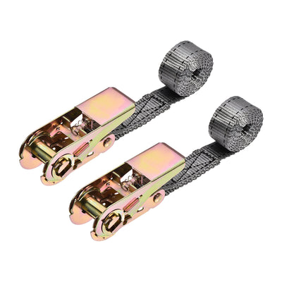 Harfington Ratchet Tie Down Lashing Strap for Moving Cargo, Pack of 2