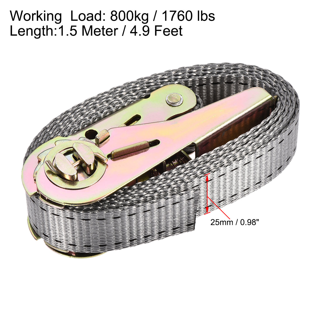 Harfington Ratchet Tie Down Lashing Strap for Moving Cargo, Pack of 2