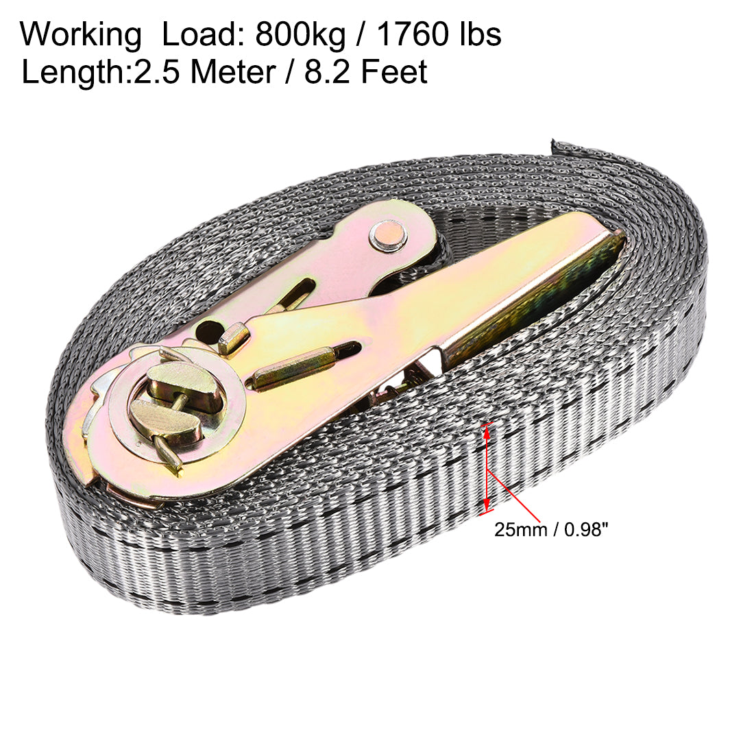 Harfington Ratchet Tie Down Lashing Strap for Moving Cargo, Pack of 2