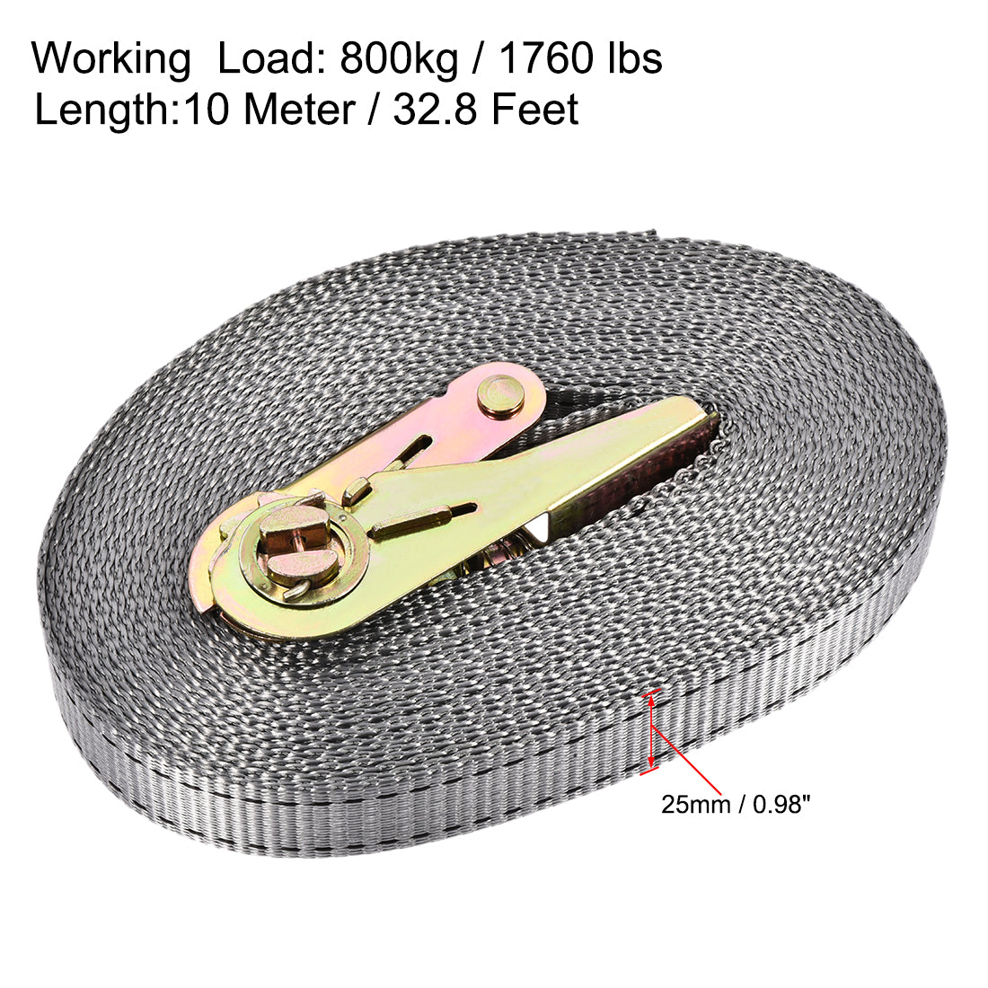 Harfington Ratchet Tie Down Lashing Strap for Moving Cargo, Pack of 1