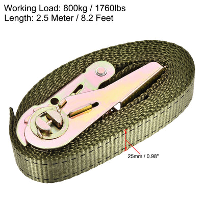 Harfington Ratchet Tie Down Lashing Strap Kg Load Cap for Moving Cargo, Pack of 1