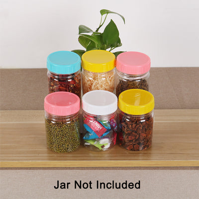 Harfington 18 Pcs Colored Plastic Mason Jar Lids for Wide Mouth Mason Canning Jars Cup