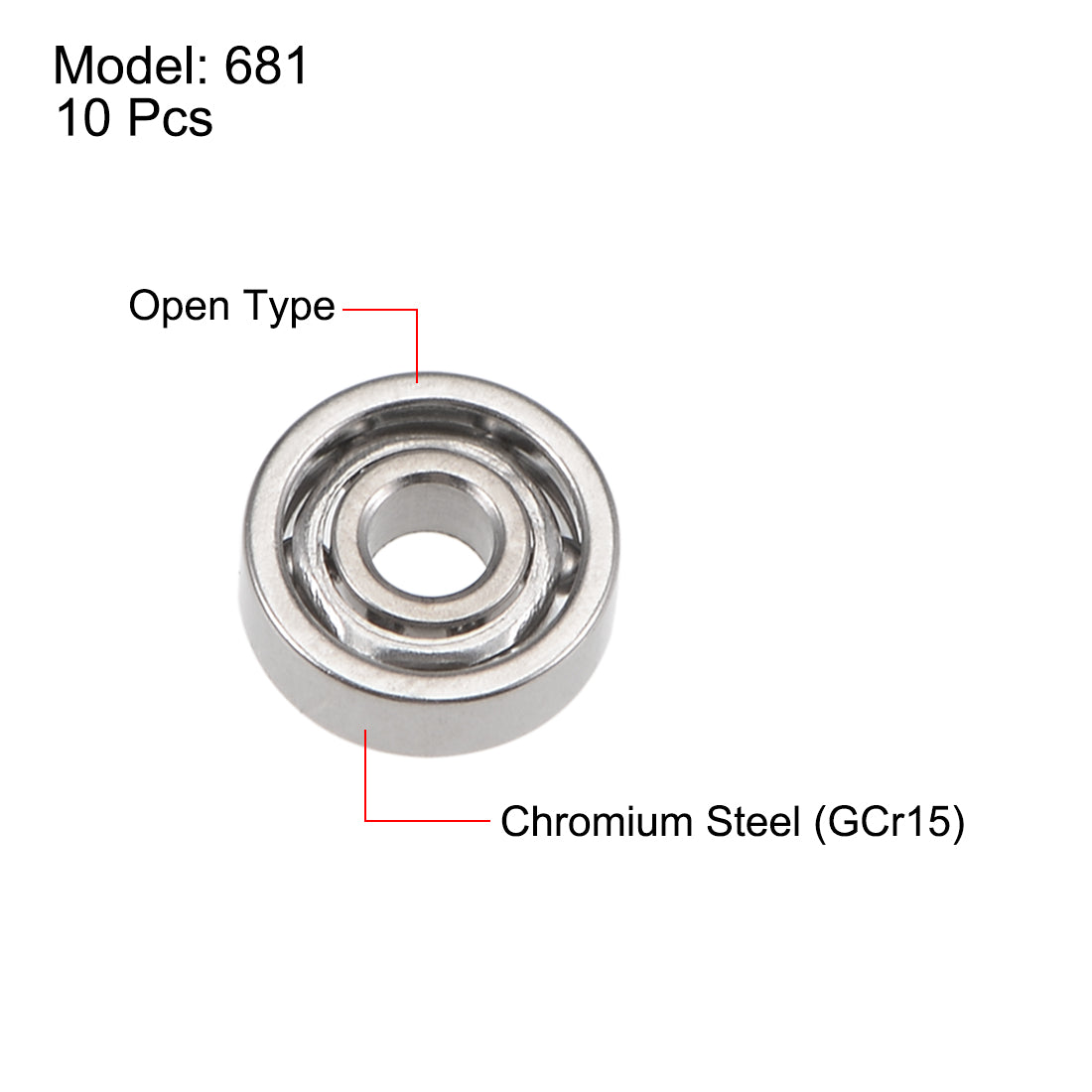 Harfington Miniature Deep Groove Ball Bearings Open Type Chrome Steel Bearing