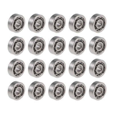 Harfington 681 Deep Groove Ball Bearings Z2 1x3x1mm Open Type Chrome Steel 20pcs
