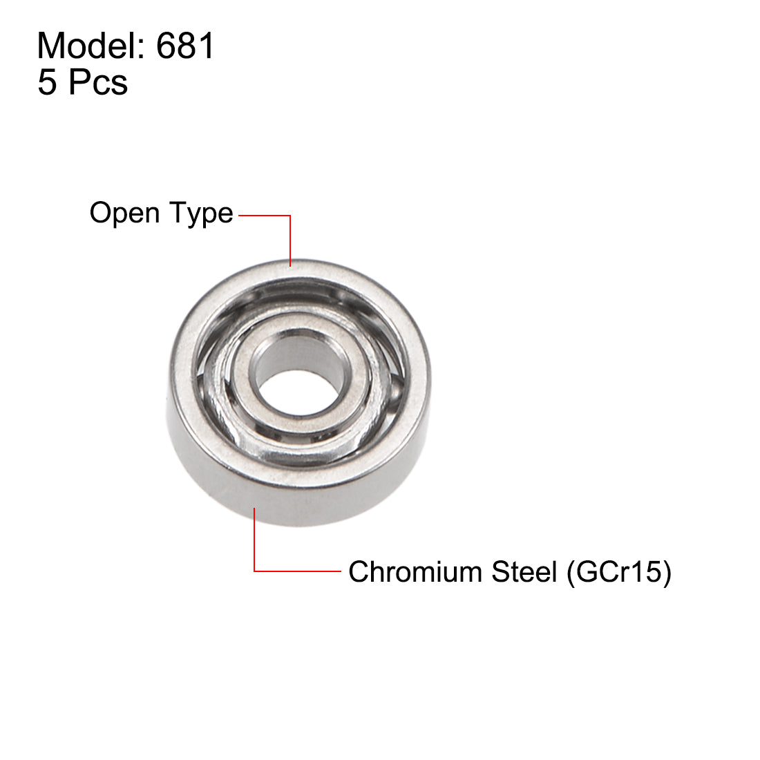 Harfington Miniature Deep Groove Ball Bearings Open Type Chrome Steel
