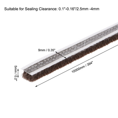 Harfington Bürste zum Abisolieren von Dichtungen, selbstklebende Filz-Türdichtungsstreifen-Stapel-Dichtungsstreifen-Türfegerbürste