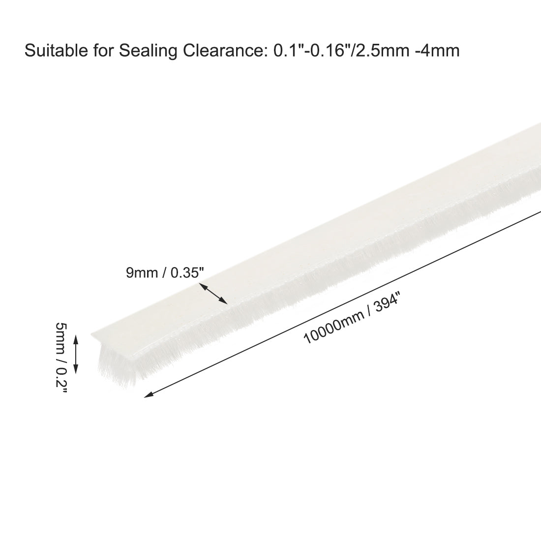 Harfington Bürste zum Abisolieren von Dichtungen, selbstklebende Filz-Türdichtungsstreifen-Stapel-Dichtungsstreifen-Türfegerbürste