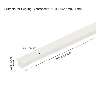 Harfington Bürste zum Abisolieren von Dichtungen, selbstklebende Filz-Türdichtungsstreifen-Stapel-Dichtungsstreifen-Türfegerbürste