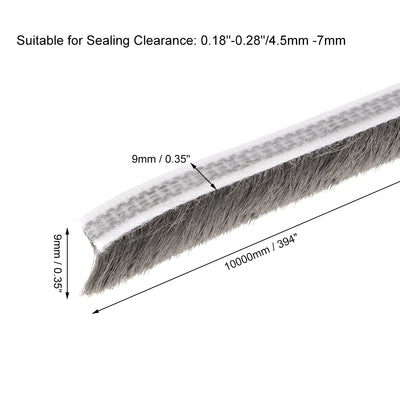 Harfington Bürste zum Abisolieren von Dichtungen, selbstklebende Filz-Türdichtungsstreifen-Stapel-Dichtungsstreifen-Türfegerbürste