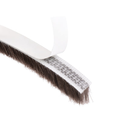 Harfington Brush Weather Stripping, Adhesive Felt Door Seal Strip Pile Weatherstrip Door Sweep Brush for Door Window