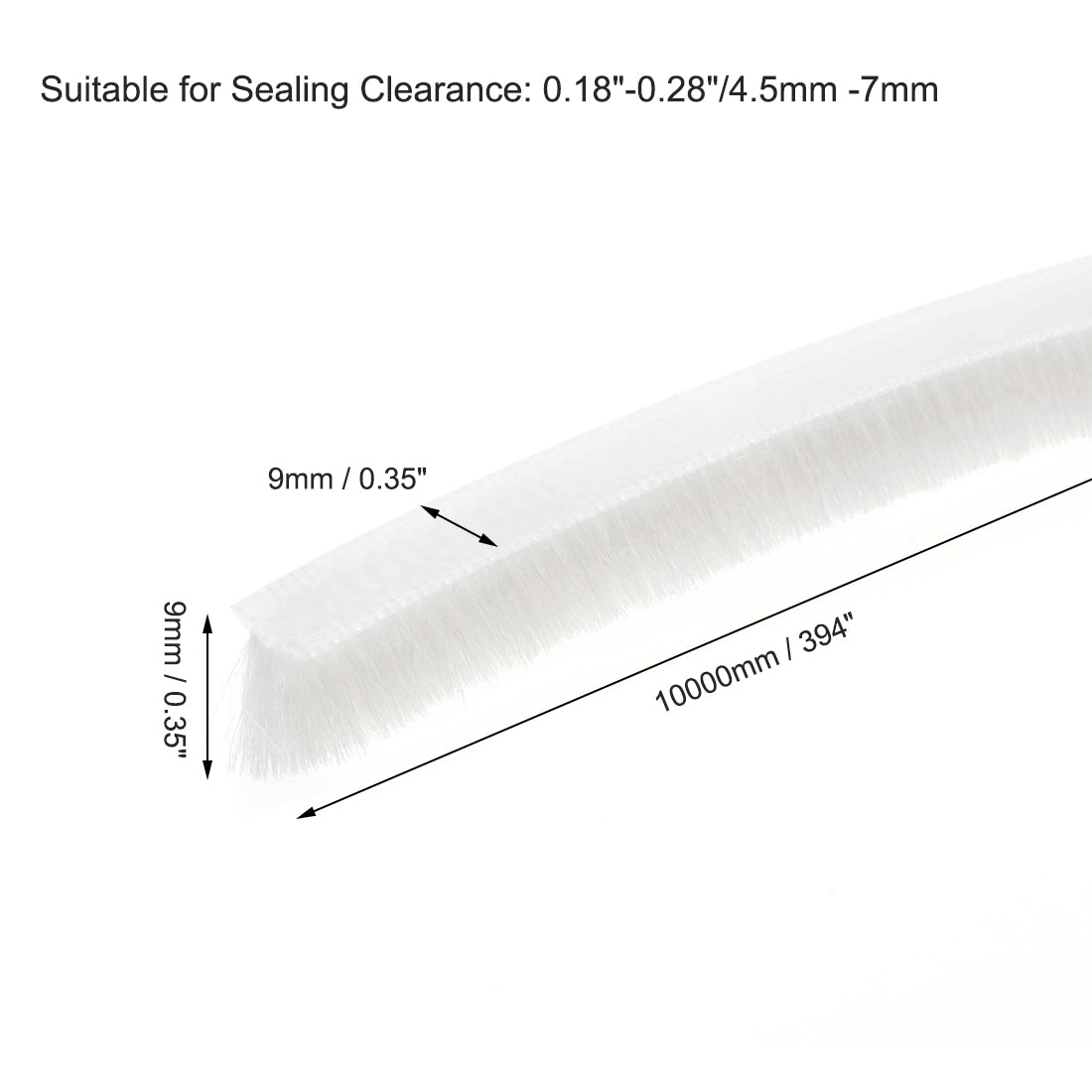 Harfington Bürste zum Abisolieren von Dichtungen, selbstklebende Filz-Türdichtungsstreifen-Stapel-Dichtungsstreifen-Türfegerbürste