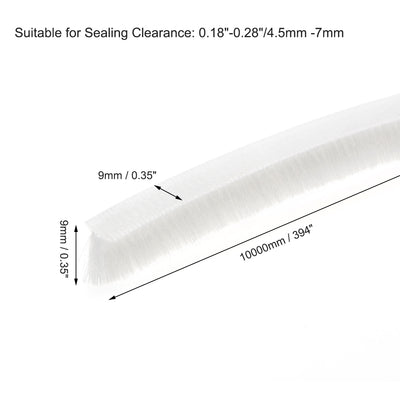 Harfington Bürste zum Abisolieren von Dichtungen, selbstklebende Filz-Türdichtungsstreifen-Stapel-Dichtungsstreifen-Türfegerbürste