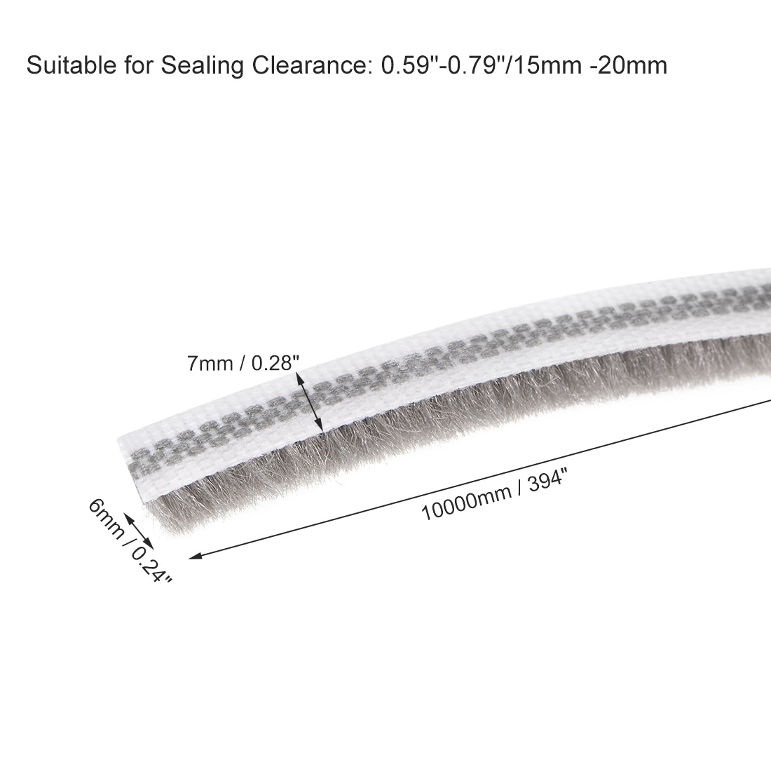 Harfington Bürste zum Abisolieren von Dichtungen, selbstklebende Filz-Türdichtungsstreifen-Stapel-Dichtungsstreifen-Türfegerbürste