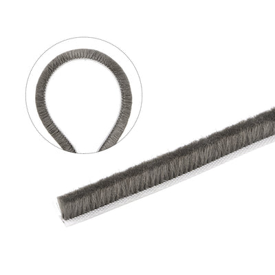 Harfington Brush Weather Stripping, Adhesive Felt Door Seal Strip Pile Weatherstrip Door Sweep Brush for Door Window