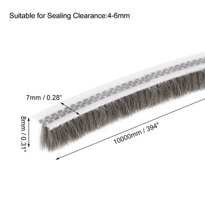 Harfington Bürste zum Abisolieren von Dichtungen, selbstklebende Filz-Türdichtungsstreifen-Stapel-Dichtungsstreifen-Türfegerbürste
