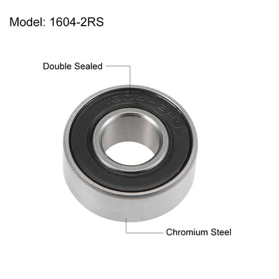 Harfington Uxcell Deep Groove Ball Bearings Inch Double Sealed Chrome Steel ABEC1 Z2
