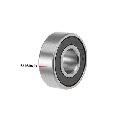 Harfington Uxcell Deep Groove Ball Bearings Inches Double Sealed Chrome Steel ABEC1 Z2