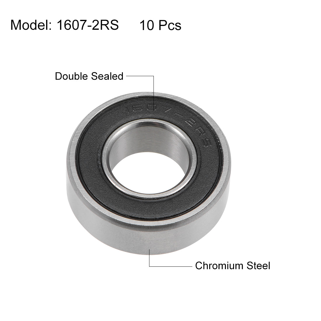 uxcell Uxcell Deep Groove Ball Bearings Inches Double Sealed Chrome Steel ABEC1 Z2