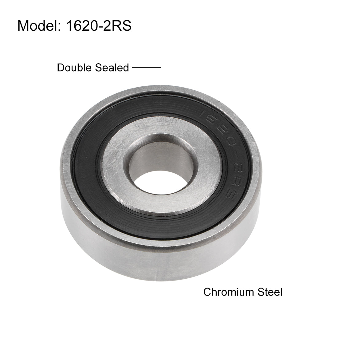 uxcell Uxcell Deep Groove Ball Bearings Inch Double Sealed Chrome Steel ABEC1 Z2