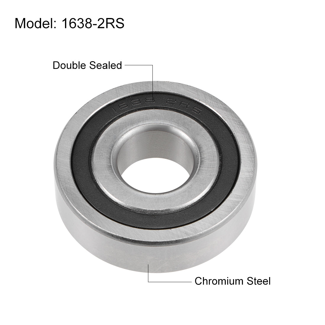 uxcell Uxcell Deep Groove Ball Bearings Inch Double Sealed Chrome Steel ABEC1 Z2