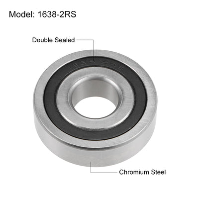 Harfington Uxcell Deep Groove Ball Bearings Inch Double Sealed Chrome Steel ABEC1 Z2
