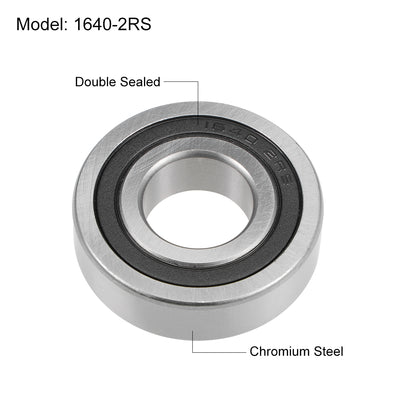 Harfington Uxcell Deep Groove Ball Bearings Inch Double Sealed Chrome Steel ABEC1 Z2