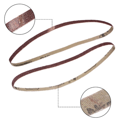 Harfington 3/8-inch x 21-inch(9mm x 540mm) Sanding Belt 40 Grit Aluminum Oxide 12pcs