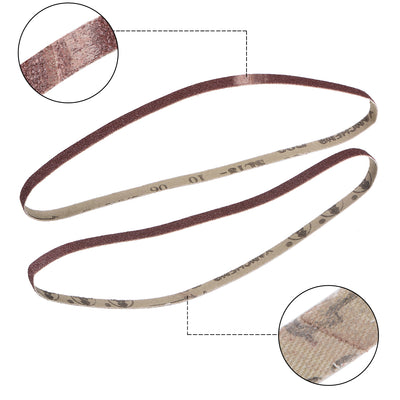 Harfington 3/8-inch x 21-inch(9mm x 540mm) Sanding Belt 80 Grit Aluminum Oxide 12pcs