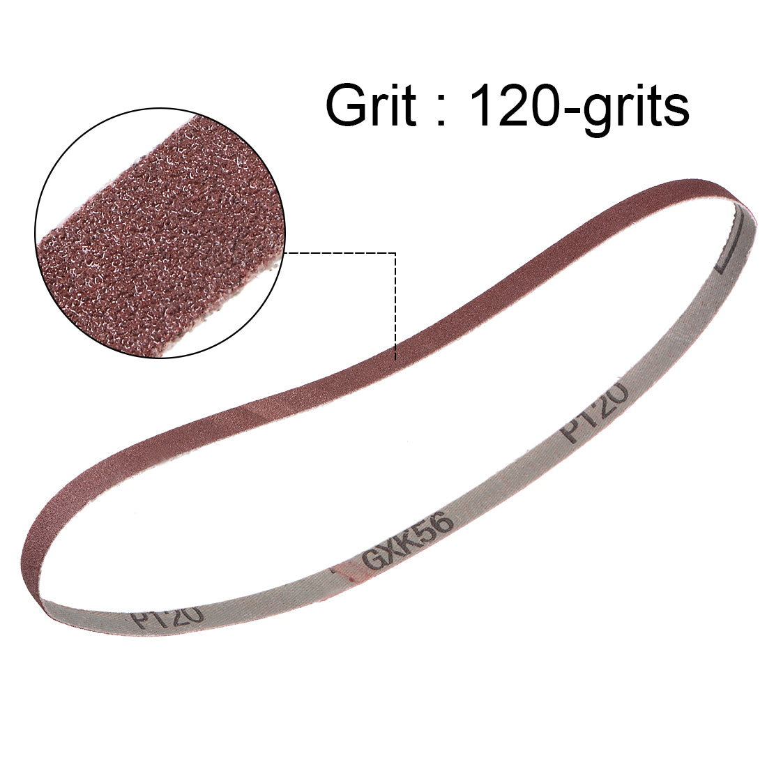 Harfington 3/8-inch x 21-inch(9mm x 533mm) Sanding Belt 120 Grit Aluminum Oxide 12pcs