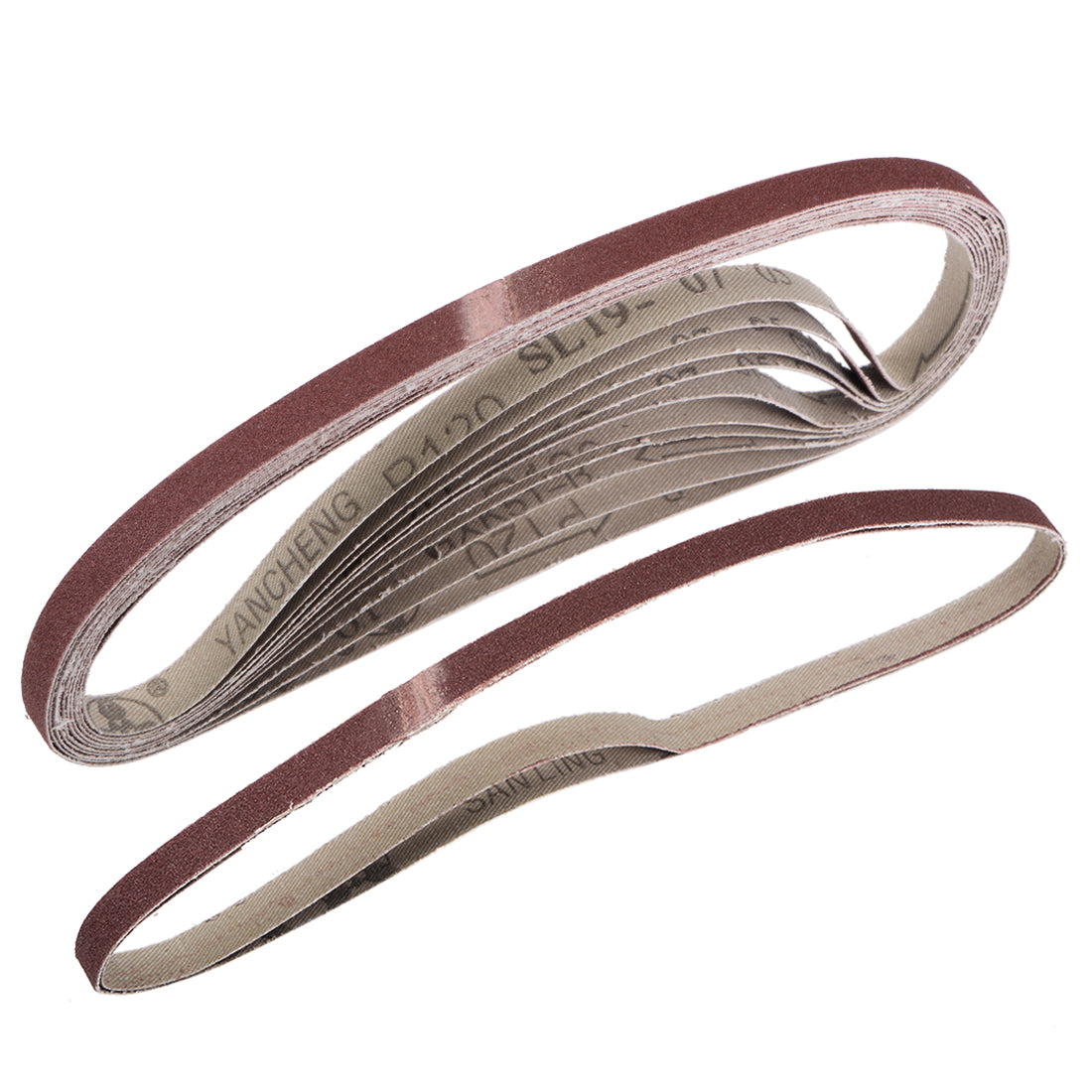 Harfington 3/8-inch x 21-inch(9mm x 533mm) Sanding Belt 120 Grit Aluminum Oxide 12pcs