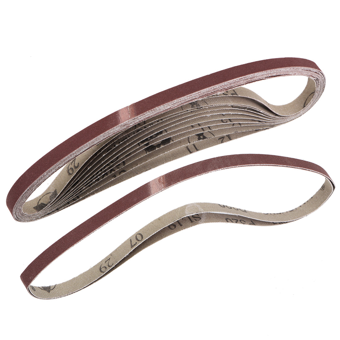 Harfington 3/8-inch x 21-inch(9mm x 533mm) Sanding Belt 320 Grit Aluminum Oxide 12pcs