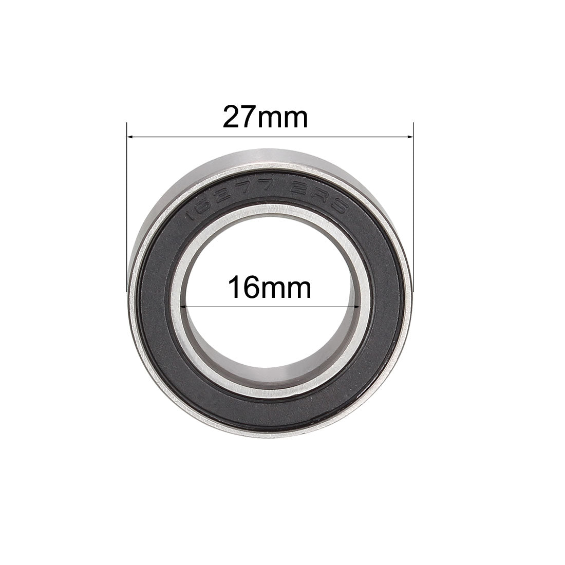 Harfington 16277-2RS Deep Groove Ball Bearings Z2 16x27x7mm Double Sealed Chrome Steel 2pcs