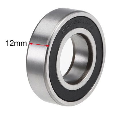 Harfington 60/22-2RS Deep Groove Ball Bearing Z2 22x44x12mm Double Sealed Chrome Steel 2pcs