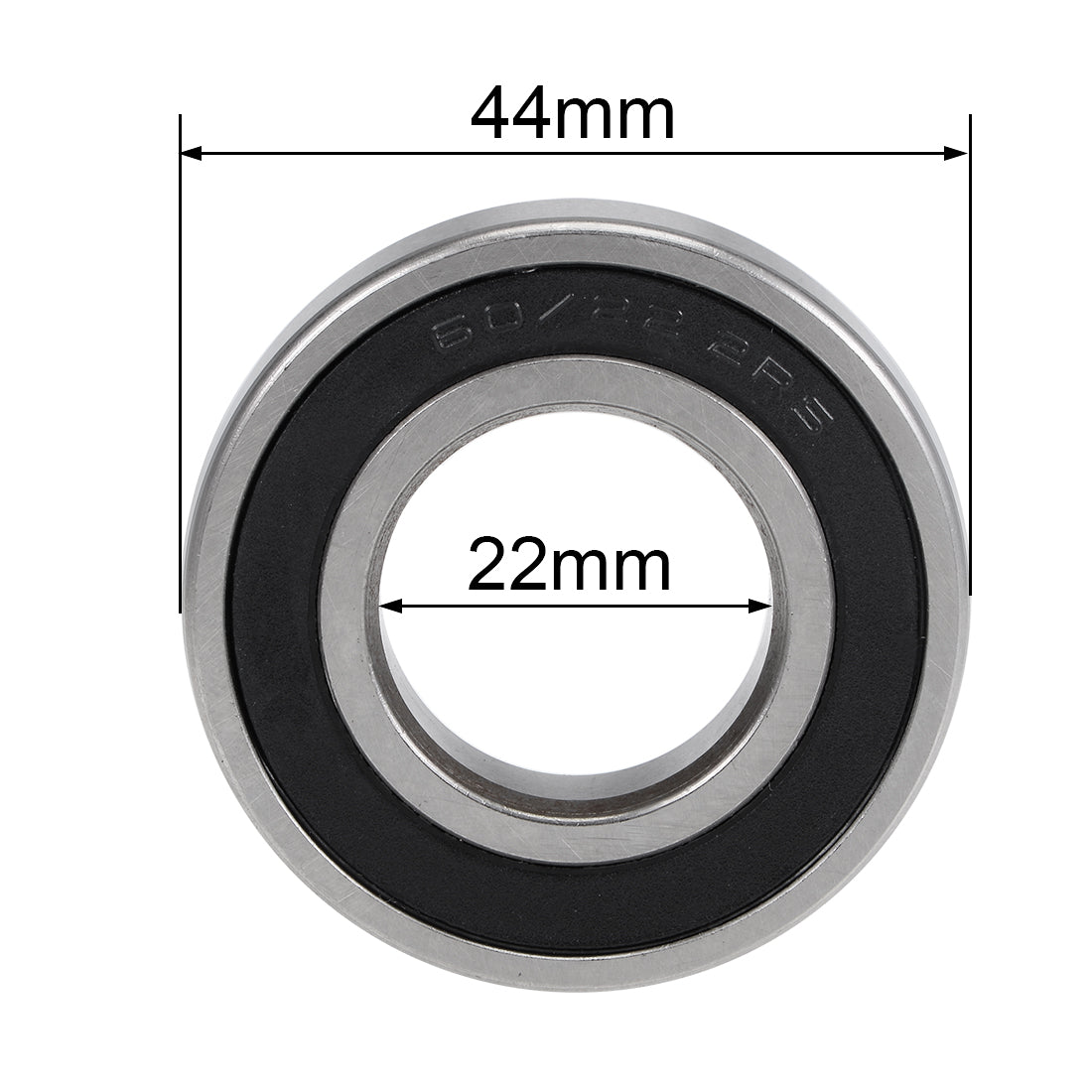 Harfington 60/22-2RS Deep Groove Ball Bearing Z2 22x44x12mm Double Sealed Chrome Steel 4pcs